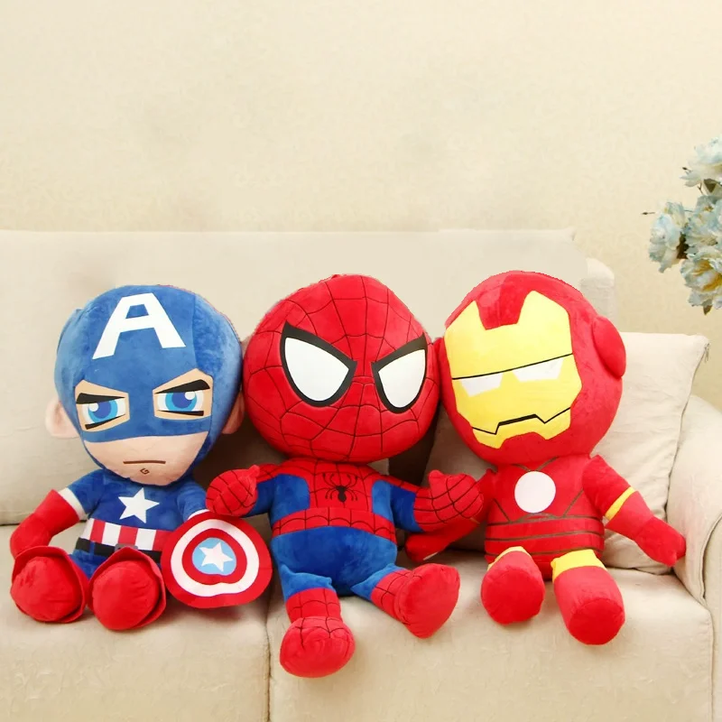 

Человек-паук 27 см, плюшевая игрушка, кукла, Железный человек, Капитан, мультяшная плюшевая игрушка, украшение для кровати, домашние украшения, Рождественский подарок для мальчика