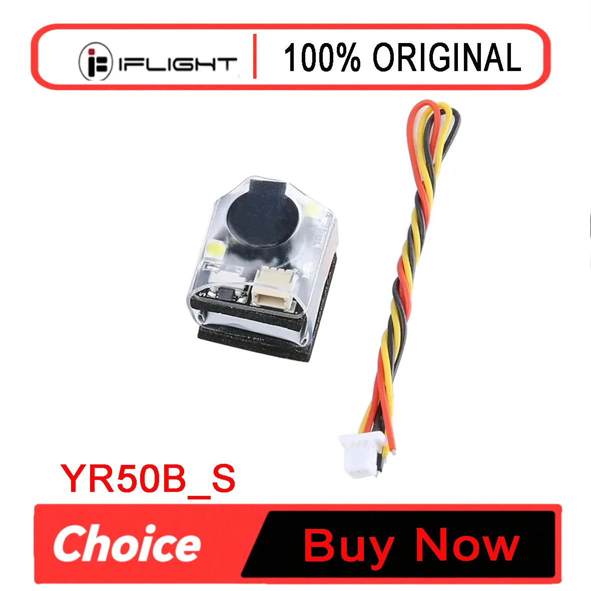 IFlight YR50B_S Finder Buzzer 100dB BB ring LED light alarm 100 decibels programmable BF F7 for FPV quadcopter and RC Airplane
