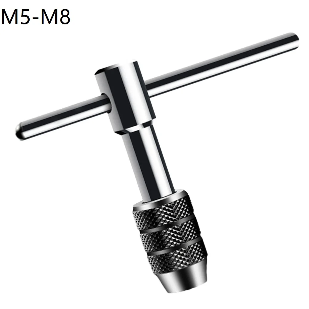 

T-Type Ratchet Tap Wrench M3-M6 M5-M8 M6-T-Handle Adjustable Hand Thread Tap Holder Car Repair Hand Tools Adapter