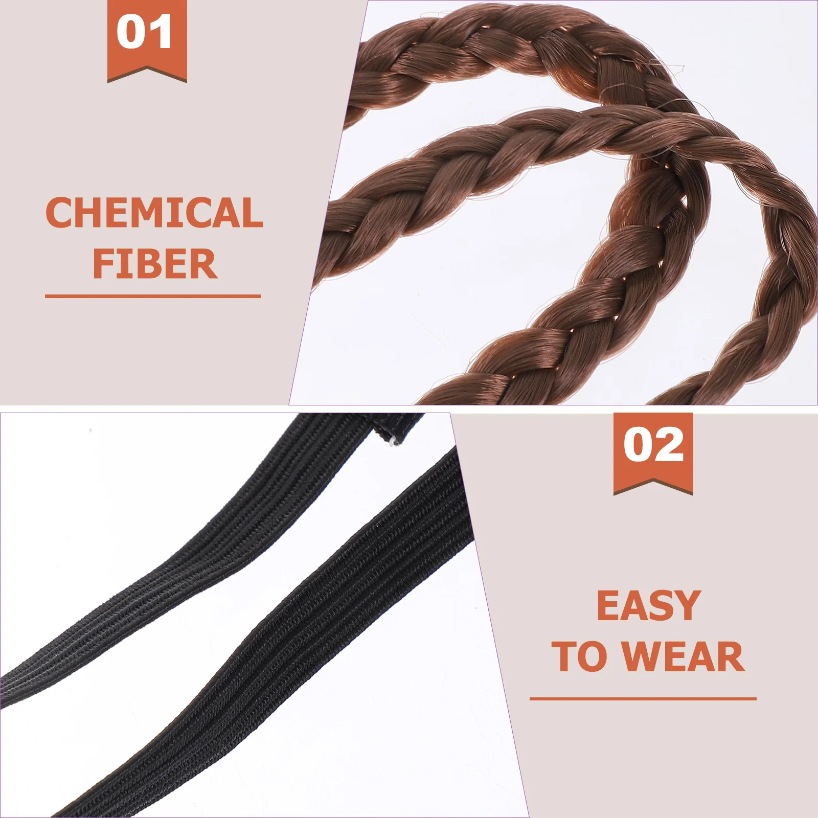

4pcs Braided Hair Thin Elastic Headbands For Women Teens Stretch Hair Accessories Reusable Durable Hairbands Soft Comfortable