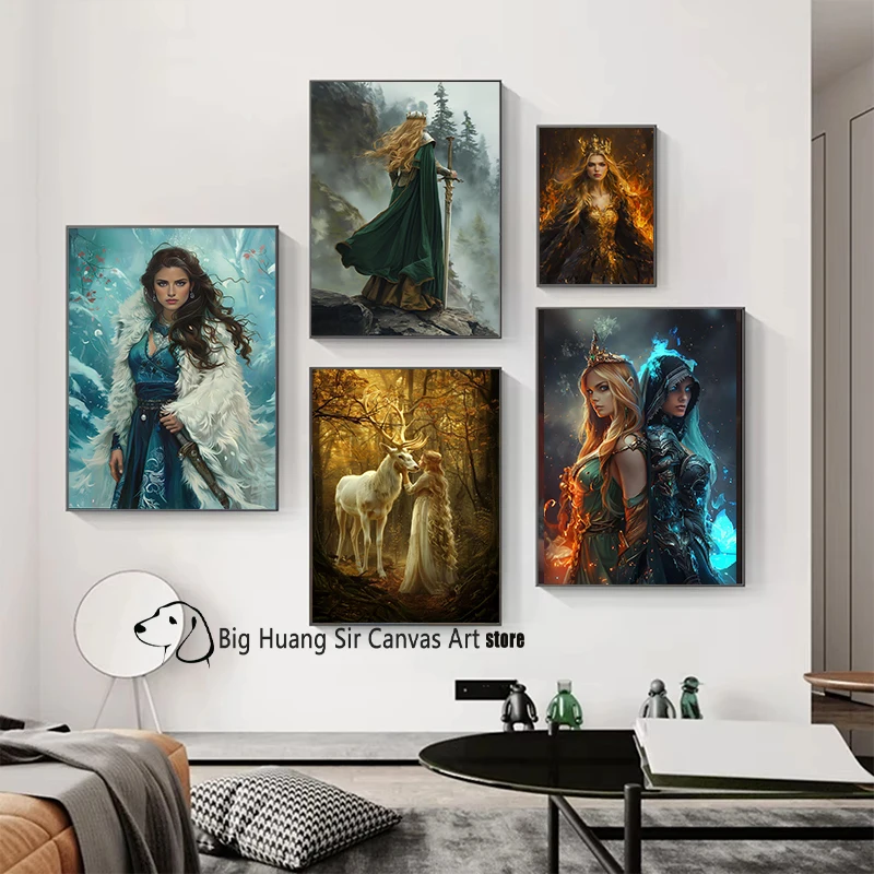 الخيال كتاب Aelin عرش الزجاج Aelin Bryce Feyre دوريان مانون ملصق فني حائط لوح رسم صور ديكور المنزل