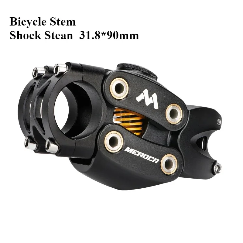 MEROCA Bicycle Four Link Shock Stem 31.8*90MM Aluminum Alloy XC Grave Road Mountain Bike Risers Suspension Stems