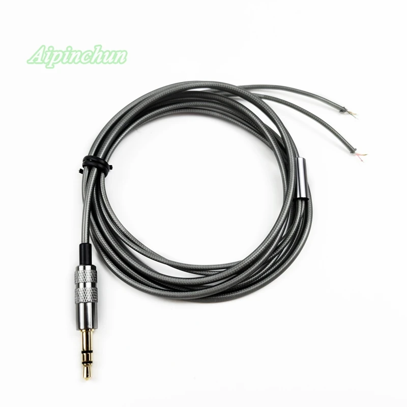 3-полюсный штекер 3,5 мм, мягкий ТПЭ кабель для наушников «сделай сам», запасной провод для ремонта наушников, шнур серого цвета