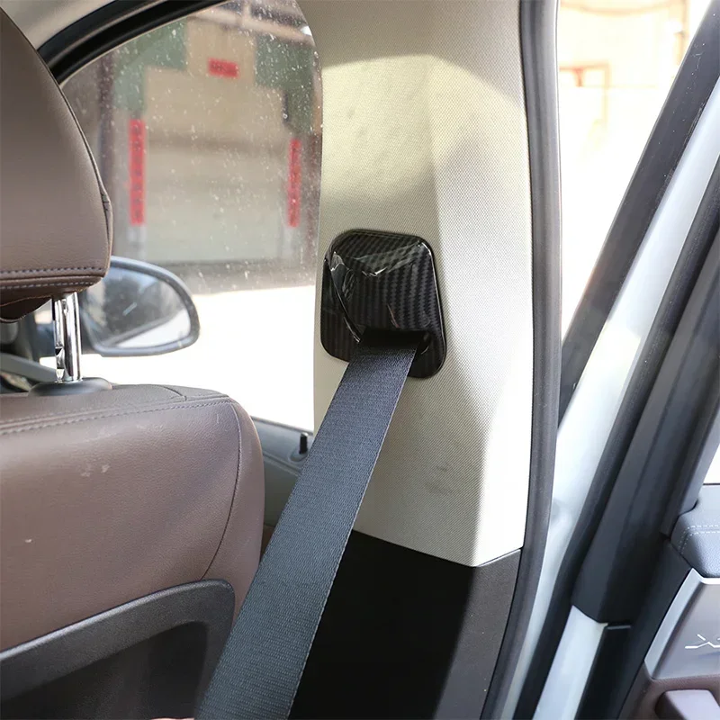 

For 2018-2020 BMW X3 G01 ABS carbon fiber style car styling front seat belt decorative frame sticker car interior accessories