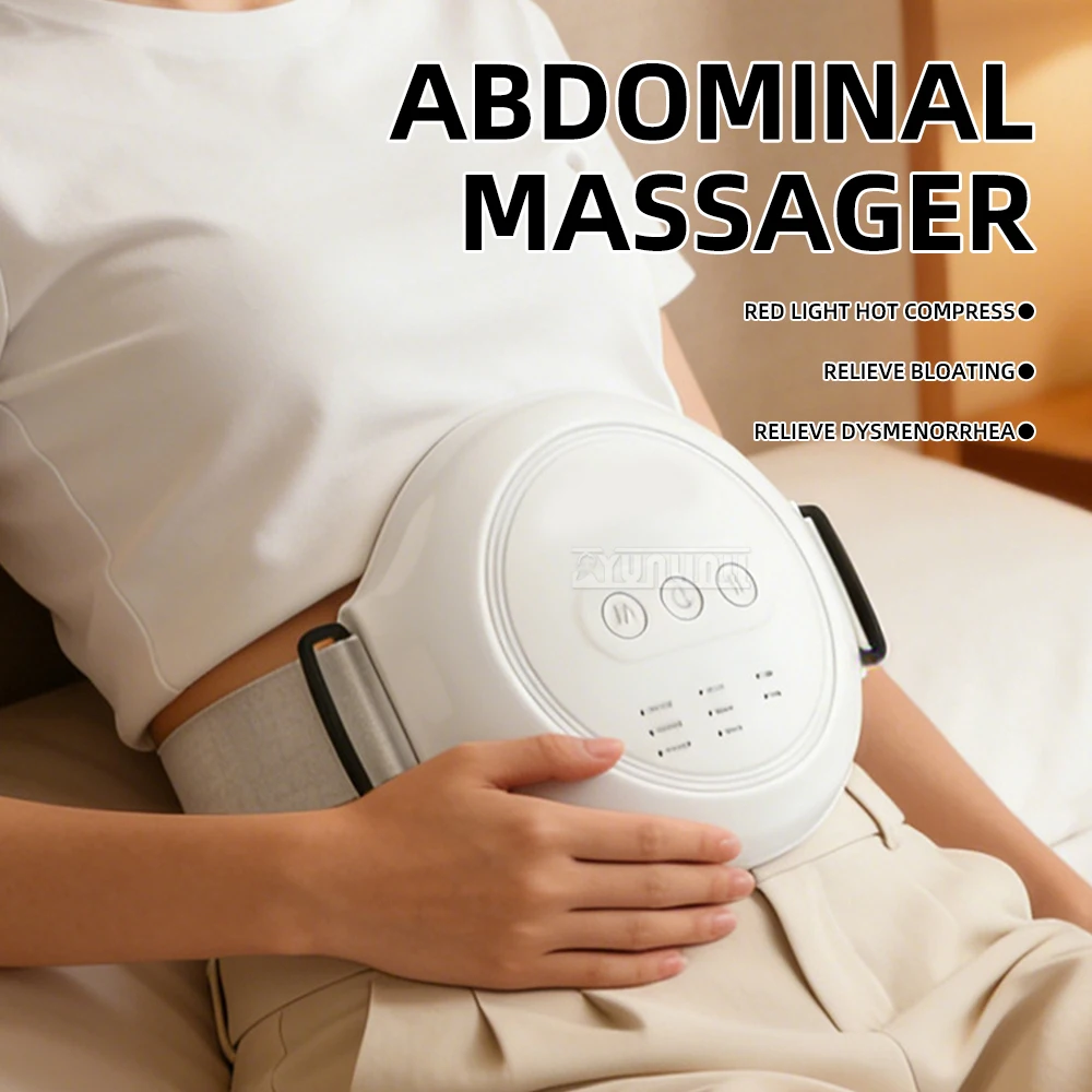 

Hot compress and abdominal rub device