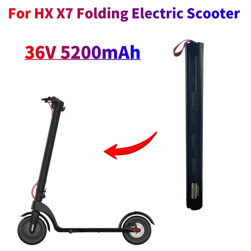 

36V 5.2Ah X7 Scooter Battery Foldable Built-in Rechargeable Batteries For Huanxi HX X7 Scooter Electric Scooter Battery 36v