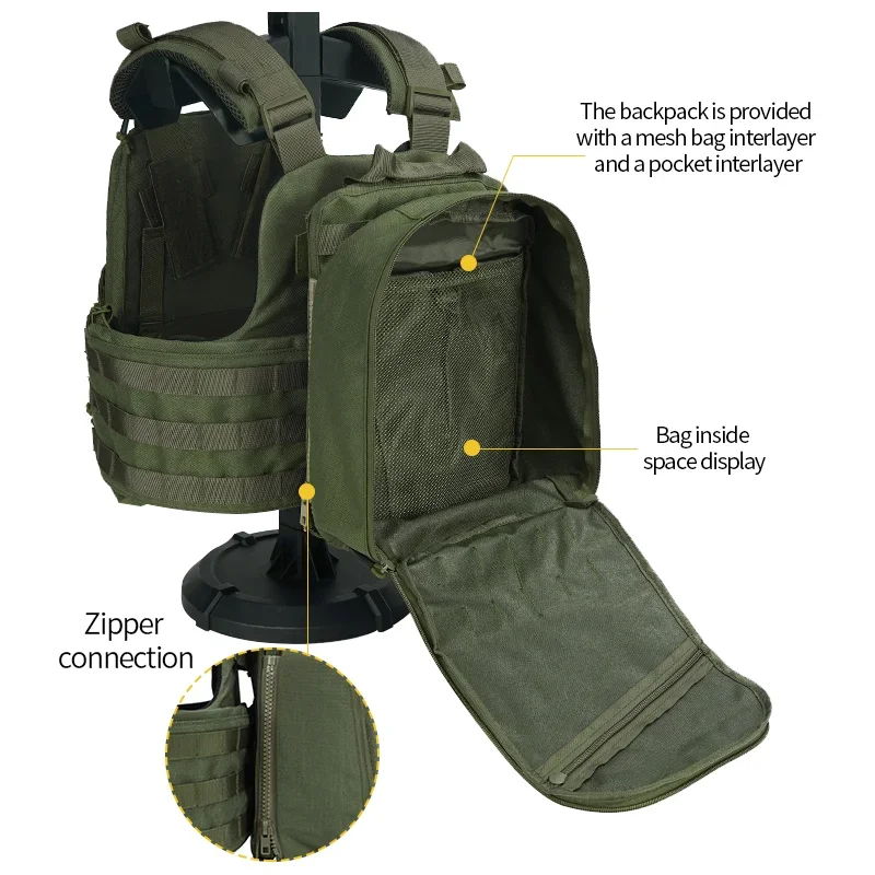 SABADO Hunting 1000D Nylon Vest Tactical Board Transport Vest Combat Tactical Camouflage  with CP CPC Style Tactical Vest Bag