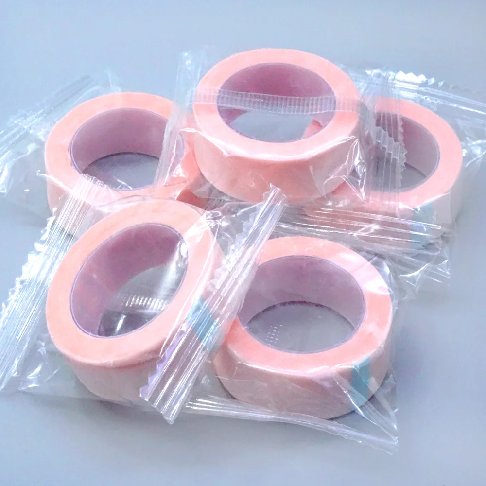 1/3/6/8/12Rolls Eyelash Extension Paper Tape Non Woven Fabric Adhesive Micropore Fabric Tape for Eyelash Extension Supply