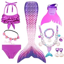 Girls Mermaid Swimsuit with Tail #6