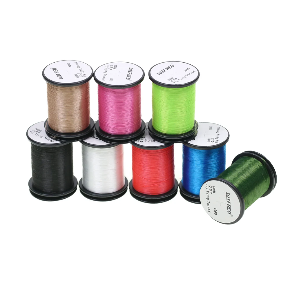 ICERIO 2PCS 100D GSP Fly Tying Thread Polyethylene Floss Line Smooth Strong สําหรับเปียก/แห้ง Fly Nymphs Streamer ปลาเทราท์ตกปลาแมลงวัน