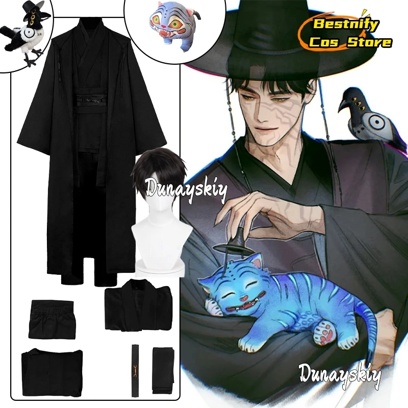 

Anime Movie Demon KPOP Saja Boys Jinu Cosplay Costume Your Idol Black Robes Unisex Outfit Halloween Disguise for Adult Outfit