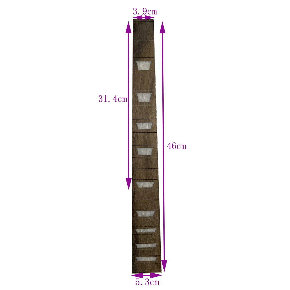 Rosewood Fretboard for Electric Guitar, 22 Fret DIY, Comfortable Neck Part,Smooth and Delicate,Fingerboard Tool,24.75 inch neck