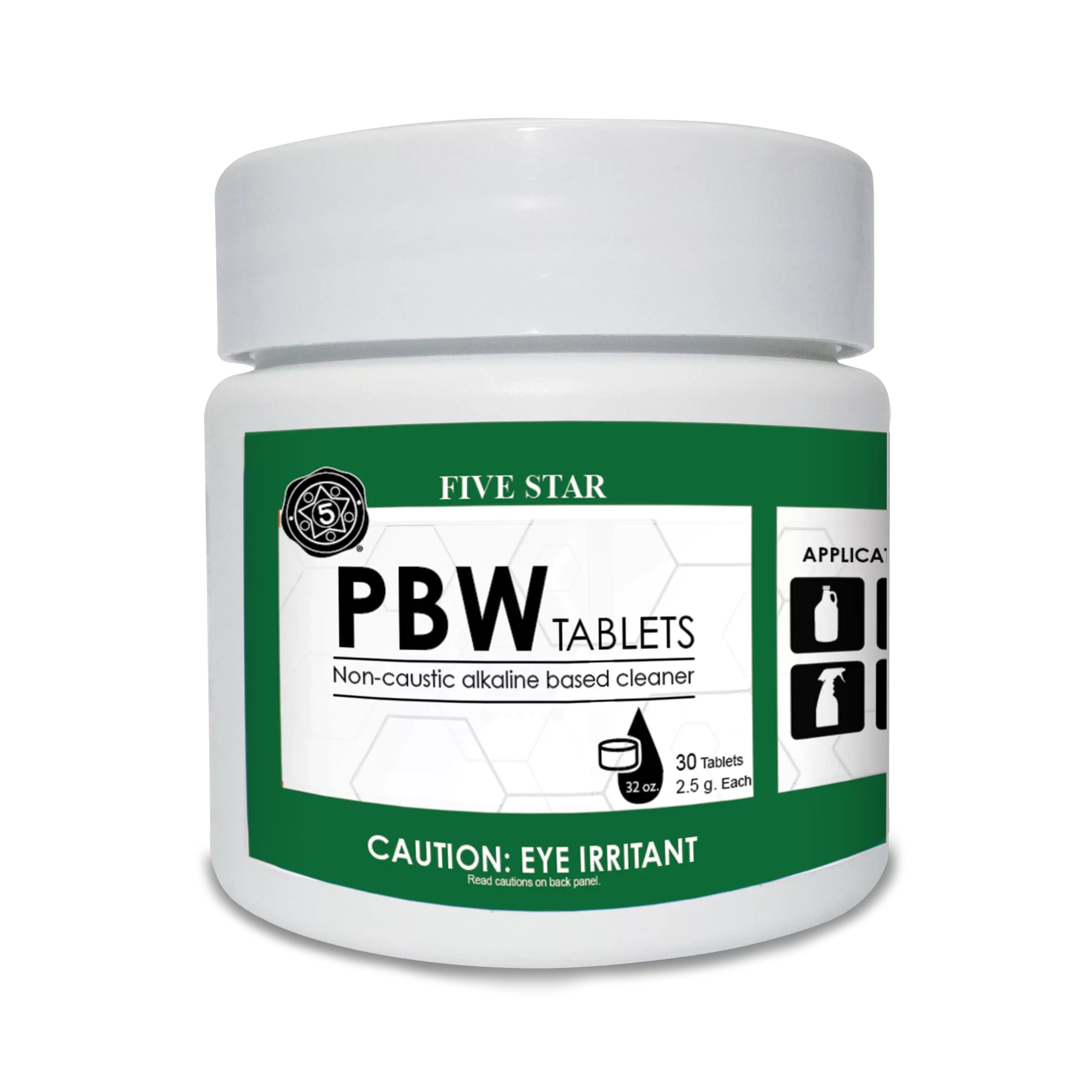 PBW Cleaning Agent Five Star PBW Specialized Cleaning Agent for Beer Brewing Equipment Imported from US 30 Tablets