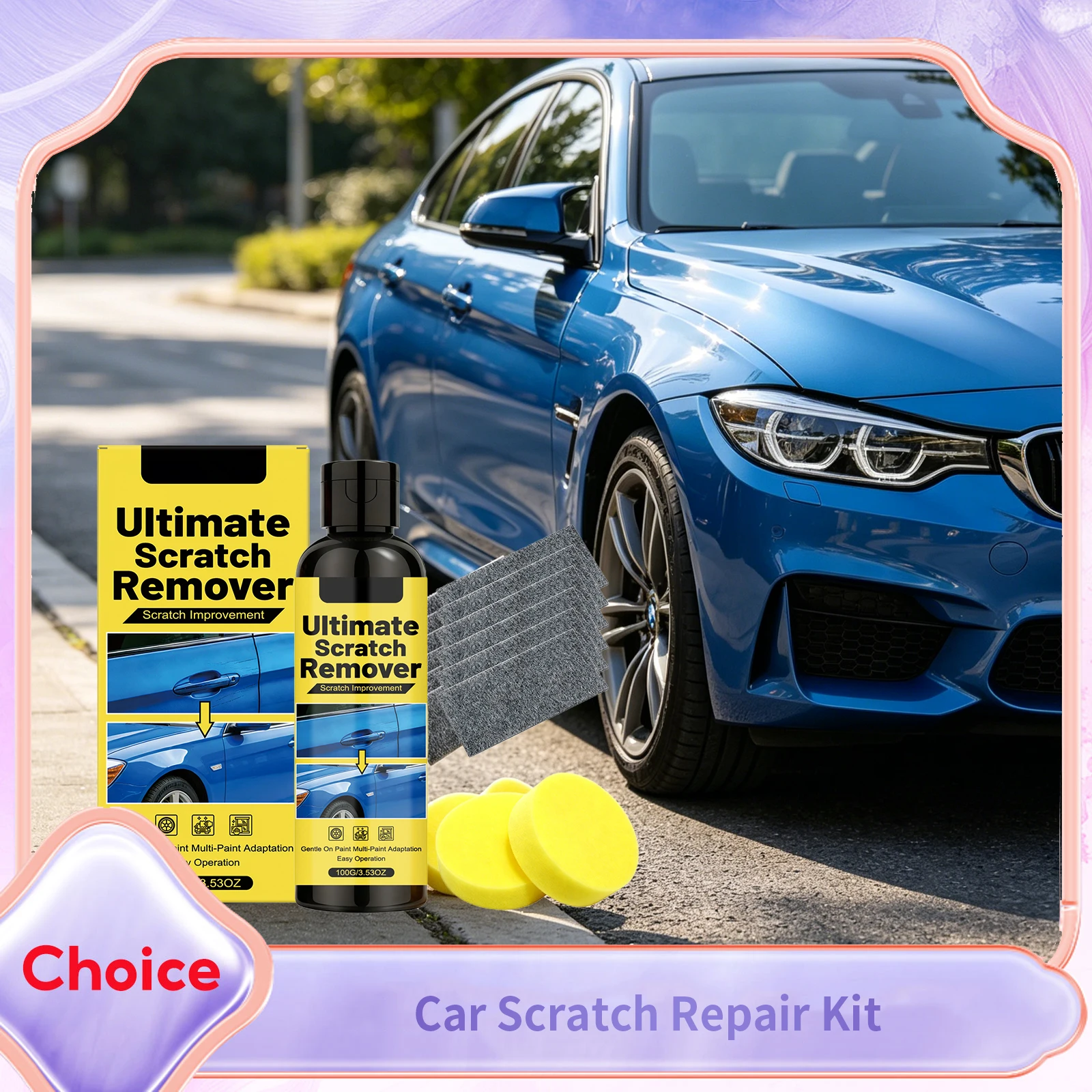 Car Scratch Repair Kit Scratches Water Spots Removal Restoring Paint Gloss Auto Surface Polishing Car Stain Removal Repair Set