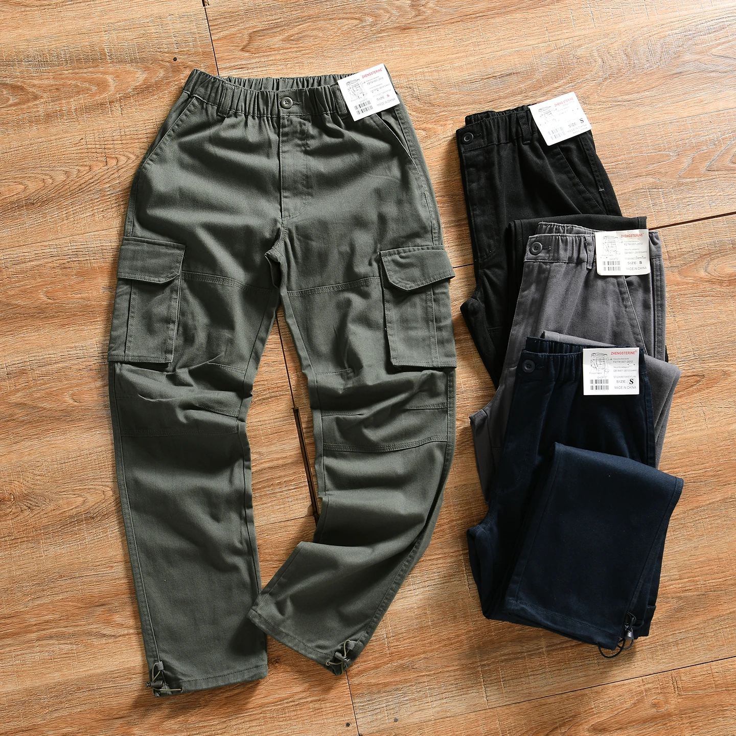 Retro American Cotton Blend Men's Outdoor Casual Workwear Straight Leg Long Pants Autumn Winter Comfortable Breathable Pants