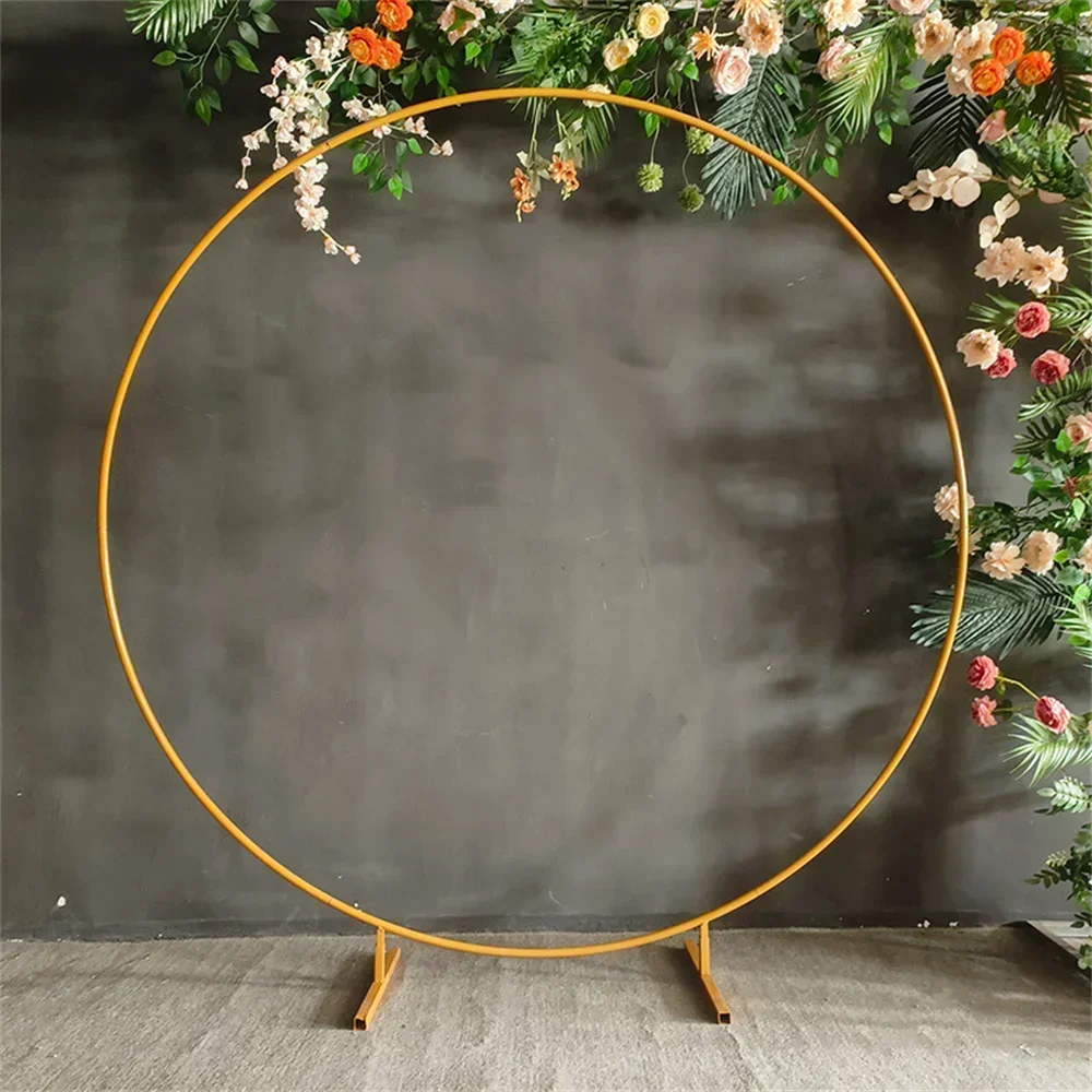 Metal Circle Wedding Artificial Flower Arch Stand Wedding Backdrop Ornaments Decor Birthday Party Decoration Balloon Arch Kit