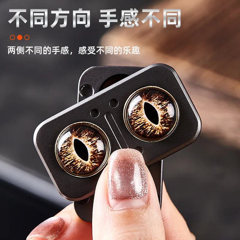 Stress Uil Push Slider Fidget Speelgoed Volwassen Metalen Fidget Speelgoed Vinger Push Hand Spinner Munten Mini Draagbare EDC Slider Speelgoed