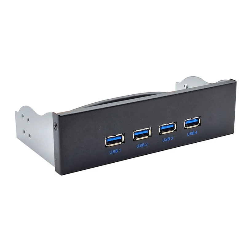 1 Pcs Optical Drive Panel 4X USB3.2 GEN2 3.5-Inch 5.25-Inch HUB 19PIN To C-Port Forward Reverse Plug