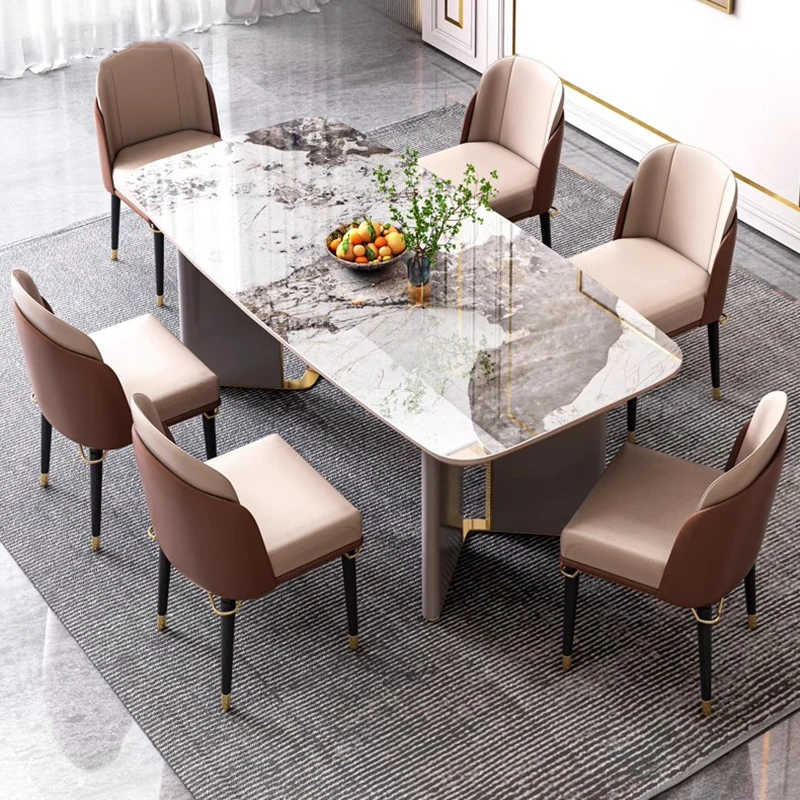 

Luxury Console Dining Table Modern Hotel Marble Mesa Lateral Dining Table Balcony Center Poker Mesa Plegable Salon Furniture