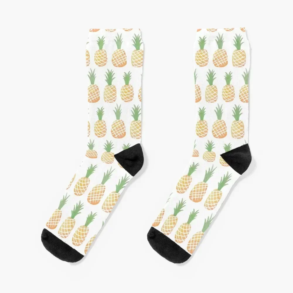 

Watercolor Pineapple, Tropical Vibes Socks christmas gift golf christmas stocking gym Socks Female Men's