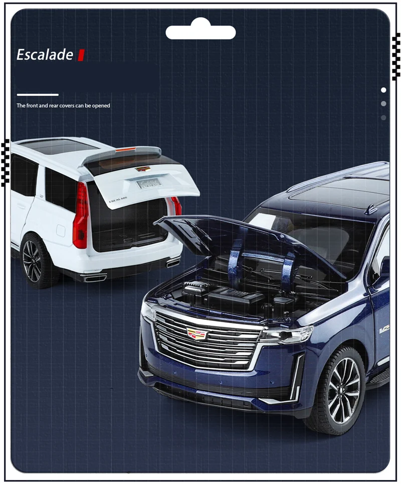 1/24 Cadillac Escalade SUV Luxus-Automodell aus Legierung, Druckguss-Metall Geländewagen-Modell mit Sound und Licht, Kinderspielzeug-Geschenk – Detail 7