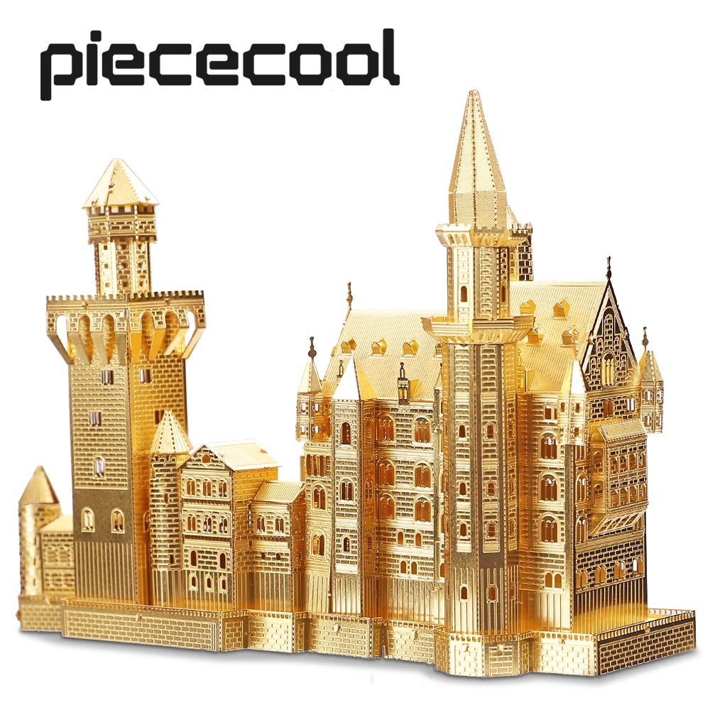 Piececool 3D Metal Puzzle Castle Model Building Kits DIY Toys Jigsaw for Teen Adult Birthday Gifts