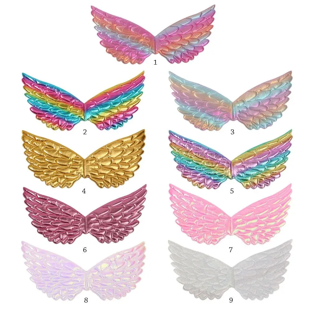 Shiny Fairy Angel Wings Universal Rainbow Stage Performance Party Decoration Baby Shower Birthday Kids Gift