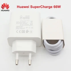 Original Huawei EU Power Plug 66W SuperCharge Fast Charger 6A Type C Cable For Huawei Mate 40 Pro Mate30 40 P40 Pro Nova8 Se P30