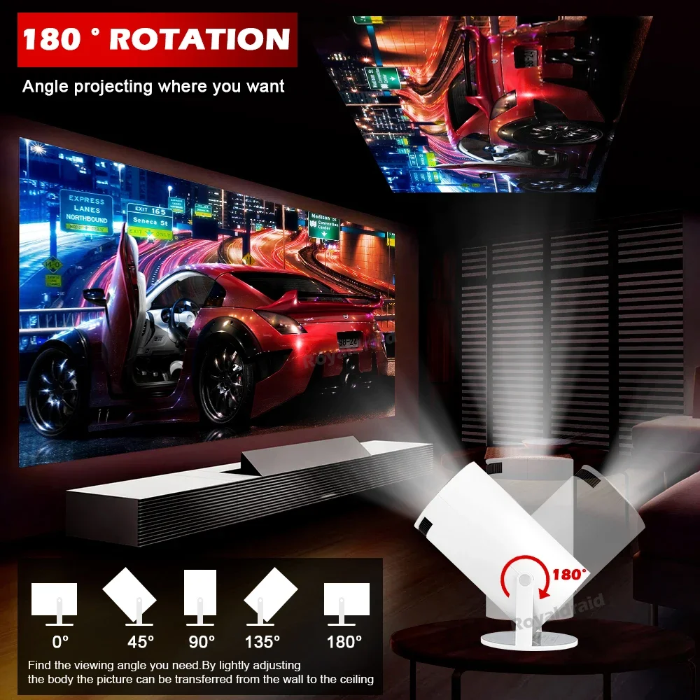 P90 Max 프로젝터 게임 4K HD 1080P Bluetooth 호환 Androd11 Proyector W 2 무선 게임 컨트롤러 내장 19000개 이상…