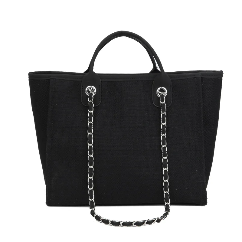 Women'sHandbags 2023 Trend Women Designer Shoulder Chain Bags Beach Canvas Tote Bag Luxury Woman