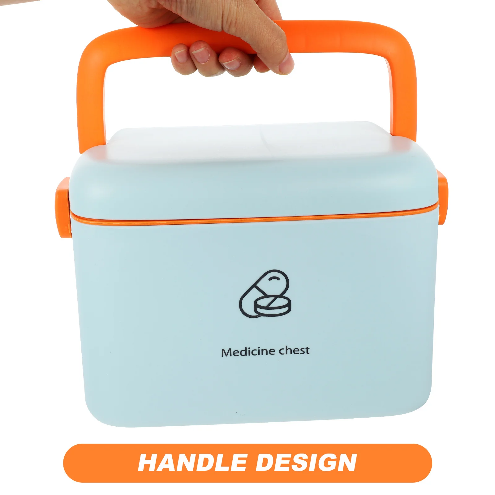 علبة طبية محمولة صندوق منظم بطبقة مزدوجة حامل قوي لحبوب مستحضرات التجميل أدوات الأظافر تخزين متعدد الوظائف #3