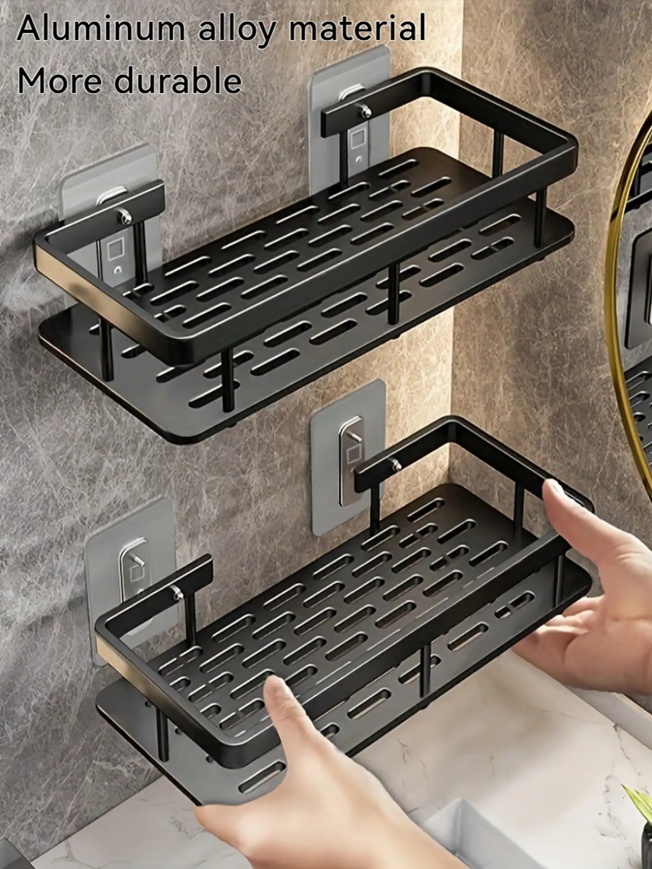 No-Drill Corner Wall Rack 8