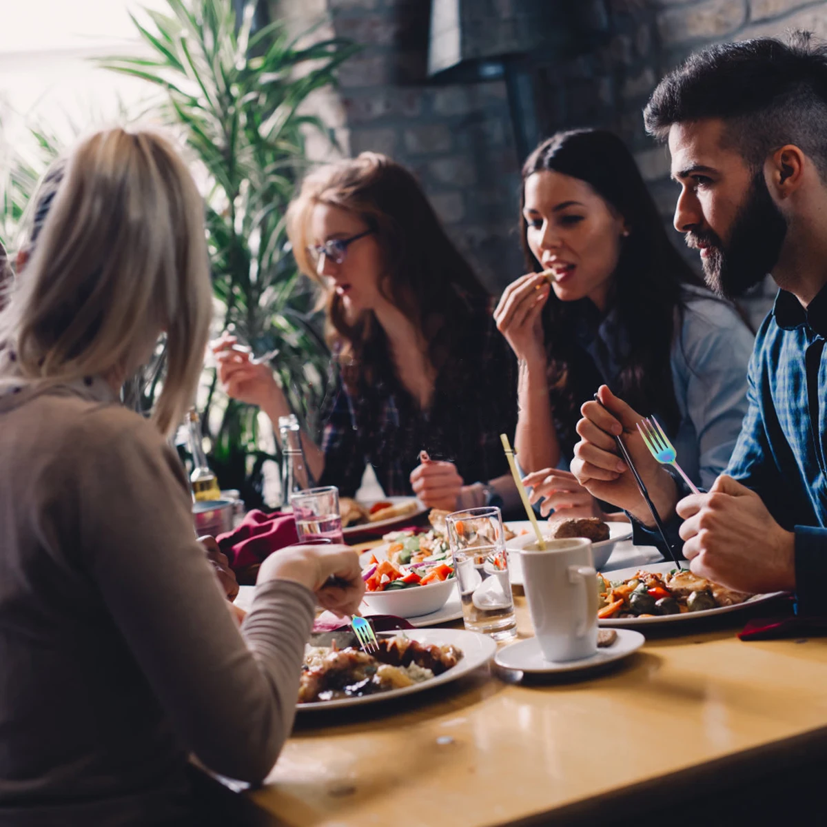 

1pcs Colorful Forks Stainless Steel 4-Teeth Dinner Forks For Western Food Fruit Cakes Bread Serving Tableware Kitchen Bar