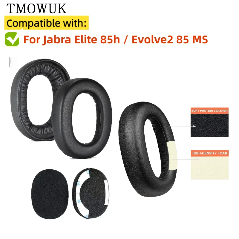 

TMOWUK Cooling-Gel Replacement Earpads for Jabra Elite 85h / Evolve2 85 MS Gaming Headphones