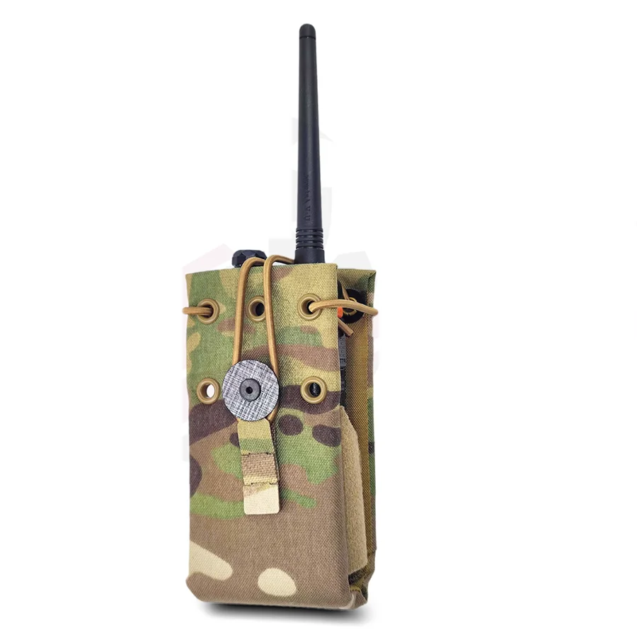 Radio Package Walkie Talkie Bag Tactical Vest Molle Accessories Side Outlet Pouch For UV-5R UV-82 UV-9R