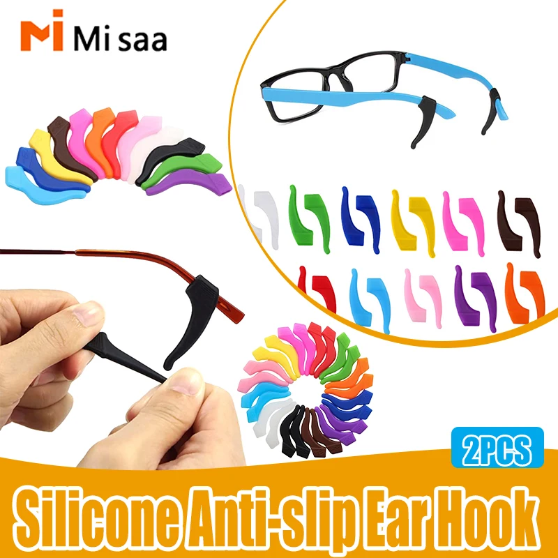 2/10PCS Anti Slip Silicone Glasses Ear Hooks For Kids And Adults Round Grips Eyeglasses Sports Temple Tips Soft Ear Hook Tools