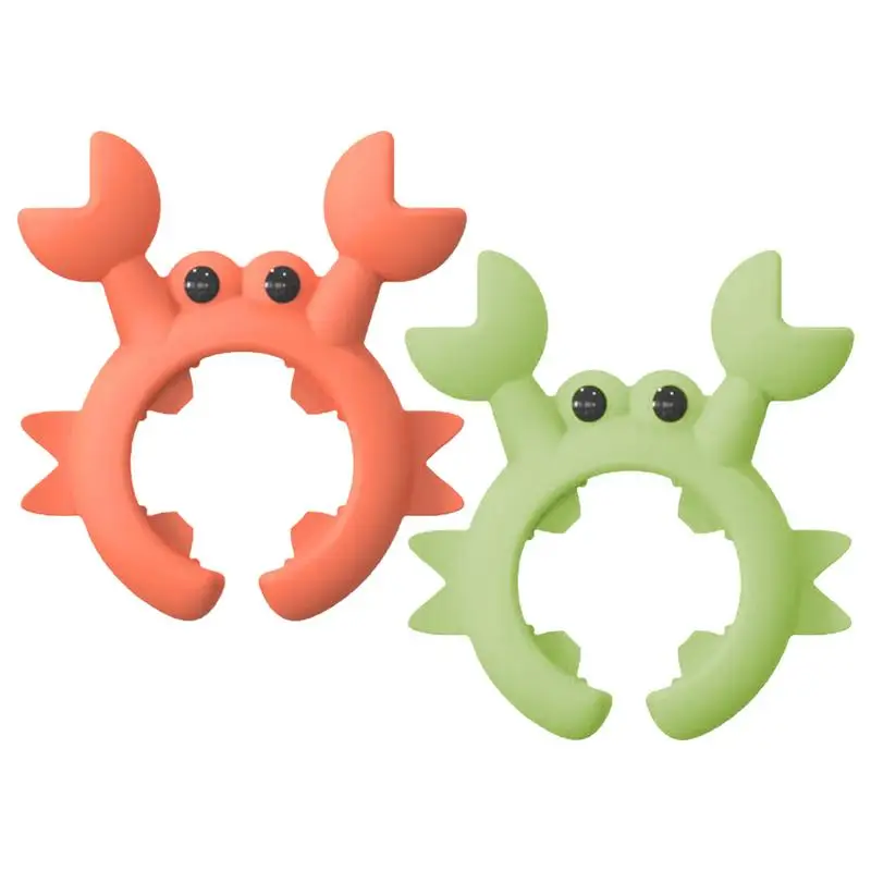 Silicone Small Crab Spatula Holder Silicone Spatula Rack Cute Small Crab Anti Scalding Overflow Pot Clip Kitchen Gadget