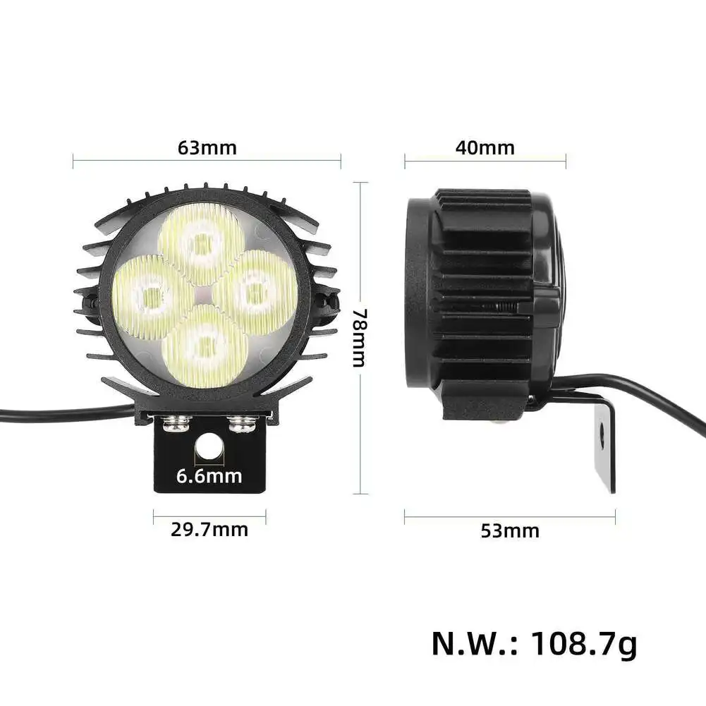

For Kukirin G2 Pro/G2 ProDB/G2 Max Scooters Front Headlight Bulb ABS Black Bright Clear Illumination Energy-Saving