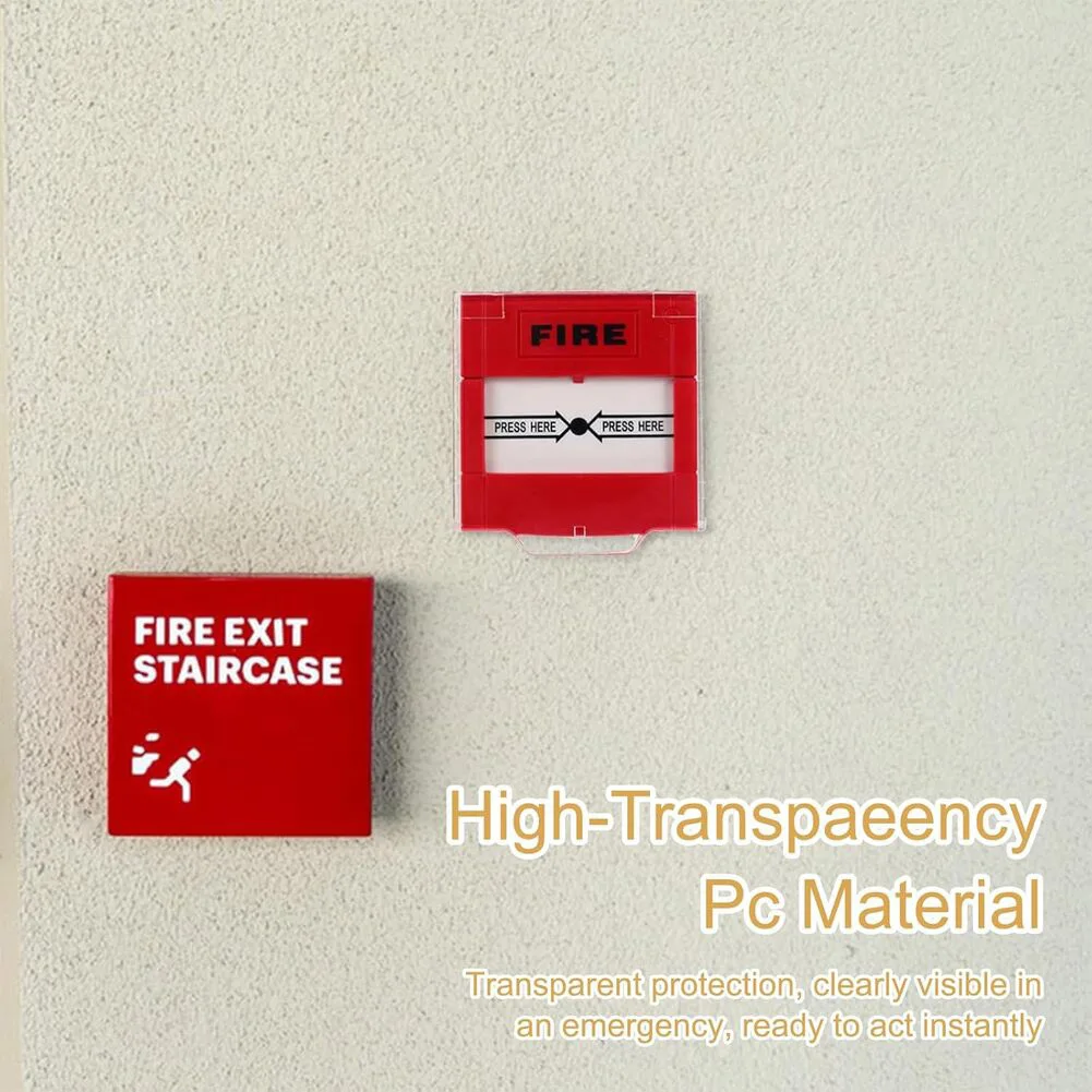 6pcs Hinged Fire Alarm Covers, Clear Protective Plastic Covers For Eaton Menvier Gent And Other Alarm Call Point Models