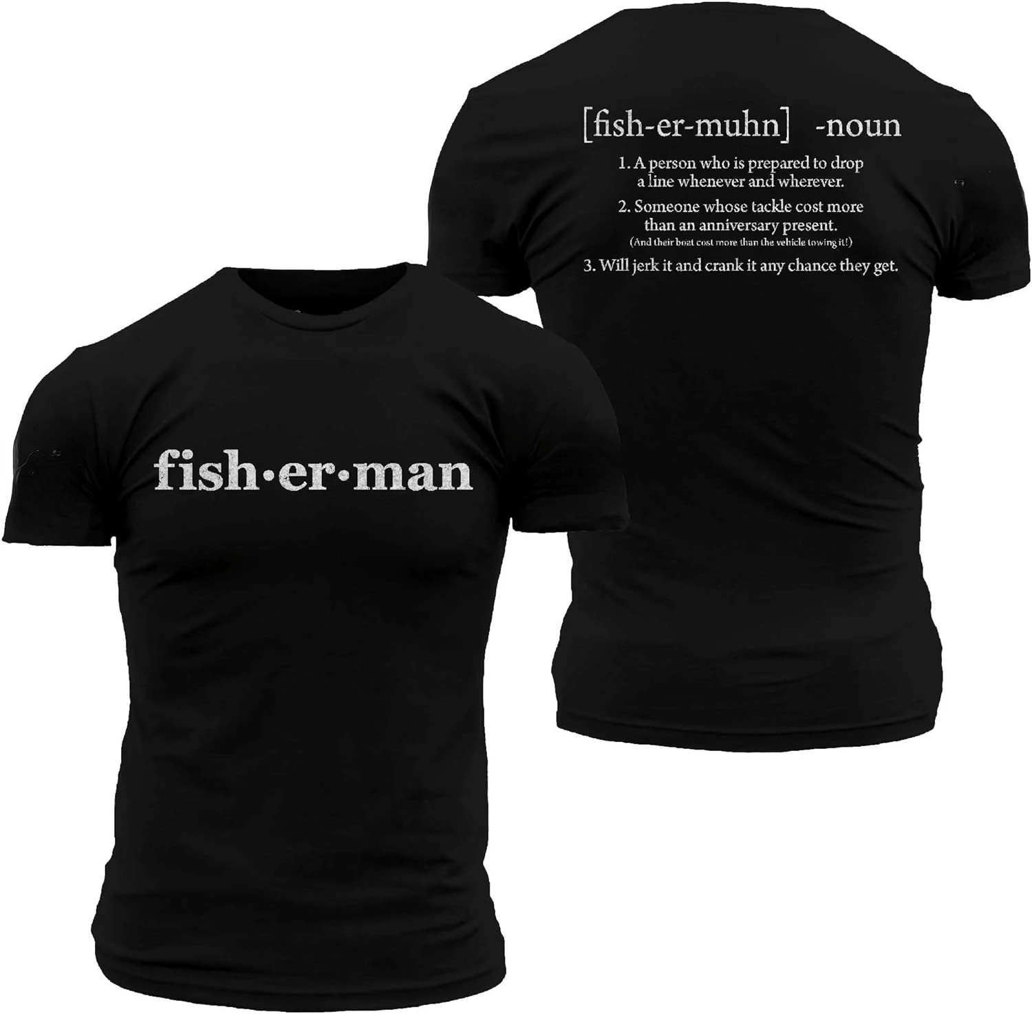 Grunt Style Fisherman Defined T-Shirt 100% Cotton O-Neck Summer Short Sleeve Casual Mens T-shirt Size S-3XL