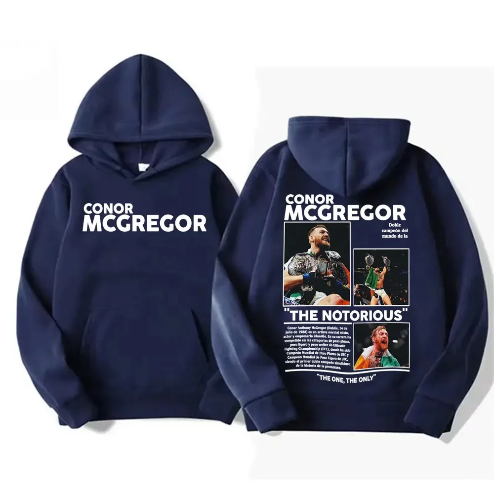 Customization Conor Mcgregor The Notorious Merch Hoodies Men's Clothes Harajuku Cool High Street Sweatshirt Long Sleeve Loose Ov