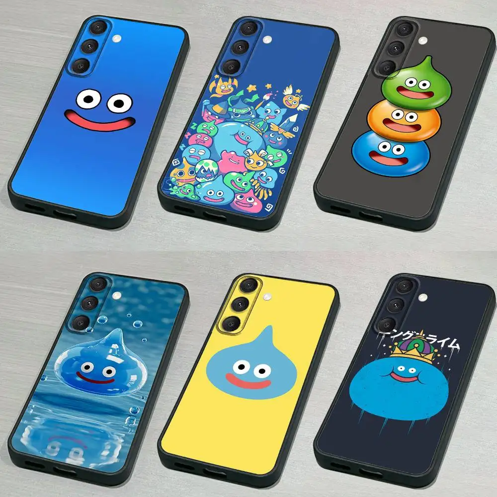 حافظة هاتف Dragon Q-Quest S-Slime لهاتف سامسونج S 25,24,23,22,30,21,10,9,Ultra,Plus,Lite,FE,4,5G حافظة ناعمة سوداء