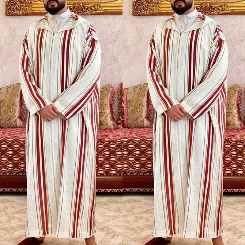 Fashion Long Sleeve Muslim Dresses Soft Abaya Robe Islamic Clothes Gifts for Men