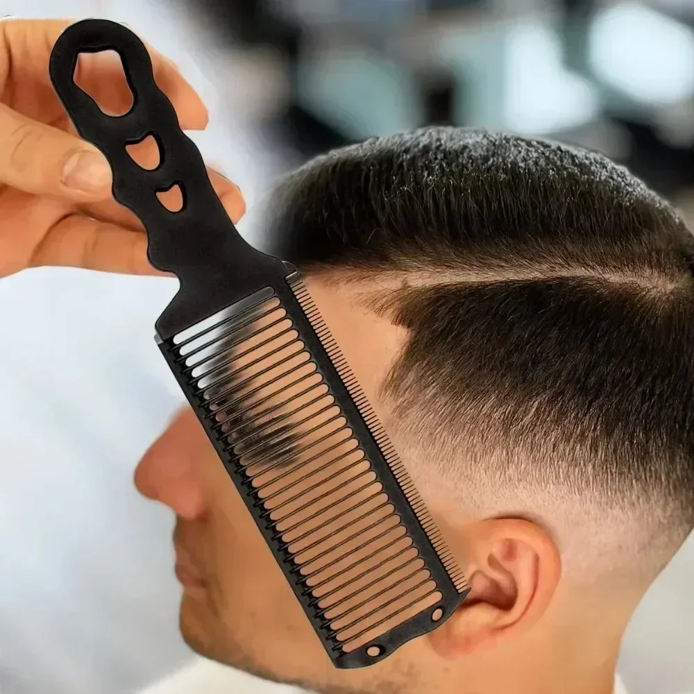 Atualização Barbeiro Flat Top Hair Cut Combs, Arc Design, Curvado, Posicionamento, Cabeleireiro, Estilo de salão Ferramenta, Homens, 1Pc