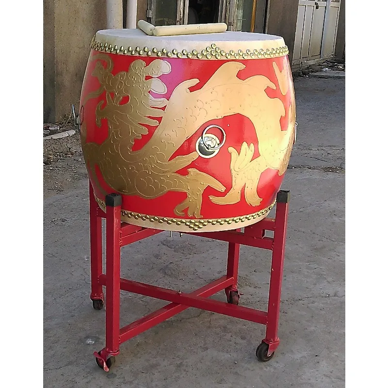 

15.7 Inch 40cm Red Drum with Drumsticks Chinese Percussion Musical Lion Dance Dragon Dance Musical Game Instruments