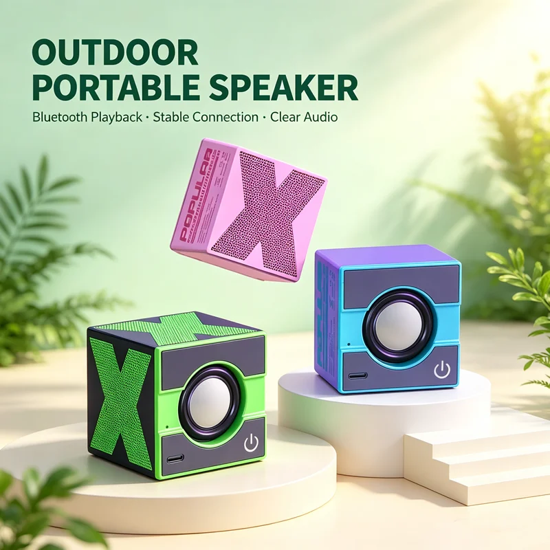 Mini Bluetooth Speaker Wireless Loudspeaker Crack LED SD Card USB Subwoofer Portable MP3 Music Sound Column for PC Mobile Phone