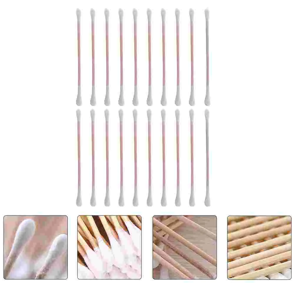 10 Bags Pet Ear Cleaning Cotton Swabs for Dog Cat Cleaner Double-head Stick Headed Dual-ended