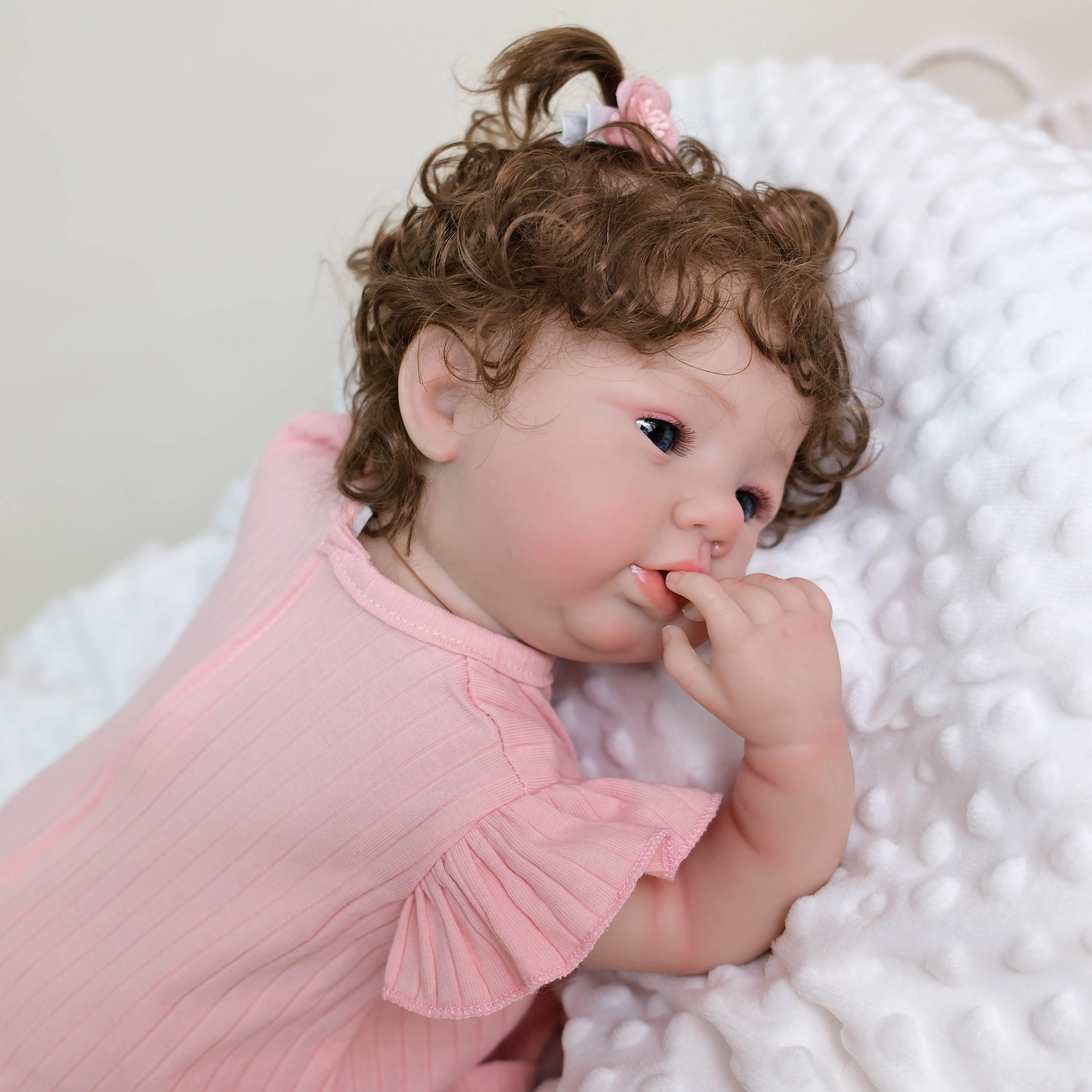 NPK 19''Hand Schilderen 3D Huid Zichtbare Aderen Full Body Reborn Abigail Pasgeboren Baby Maat Soft Touch Verjaardag Kerst Bebe Geschenken