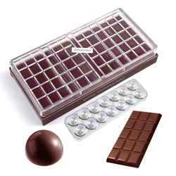 Polycarbonate Chocolate Mould Candy Chocolate Bar Sphere Mold Acrylic Bonbons Confectionery Kitchen Baking Pastry Utensils Tools