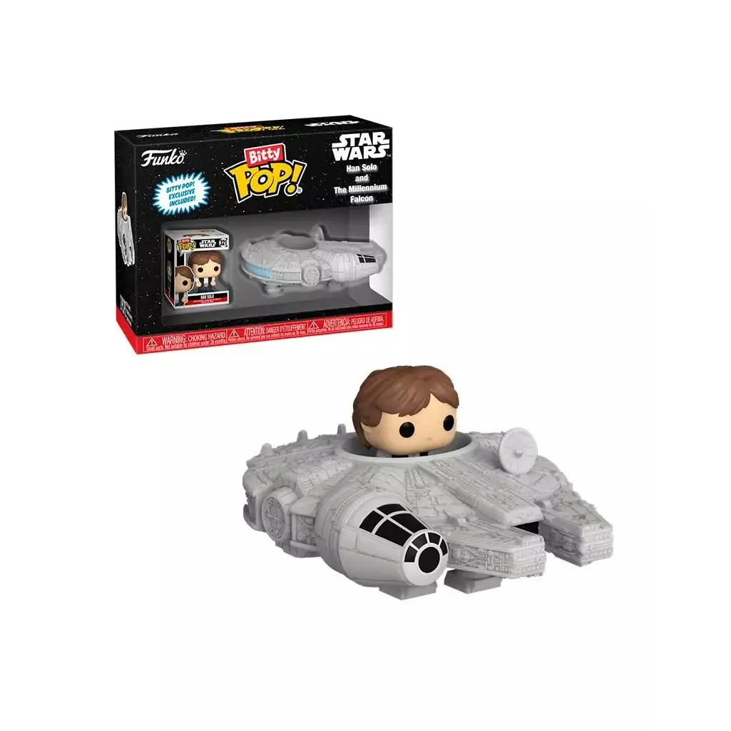 Funko Bitty Pop Ride Star Wars Han Solo Con Alcon 321 Milenario Figura Coleccionable